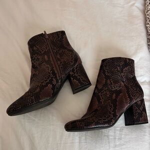 A NEW DAY | snakeskin booties size 9.5 women’s